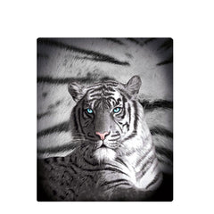 Just Home Blue Eyes Stripes Tiger Polar Fleece Throw Rug Tristar Online