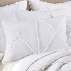 Jenny Mclean Bobby Ruffle White 3 Piece Coverlet Set Queen Tristar Online