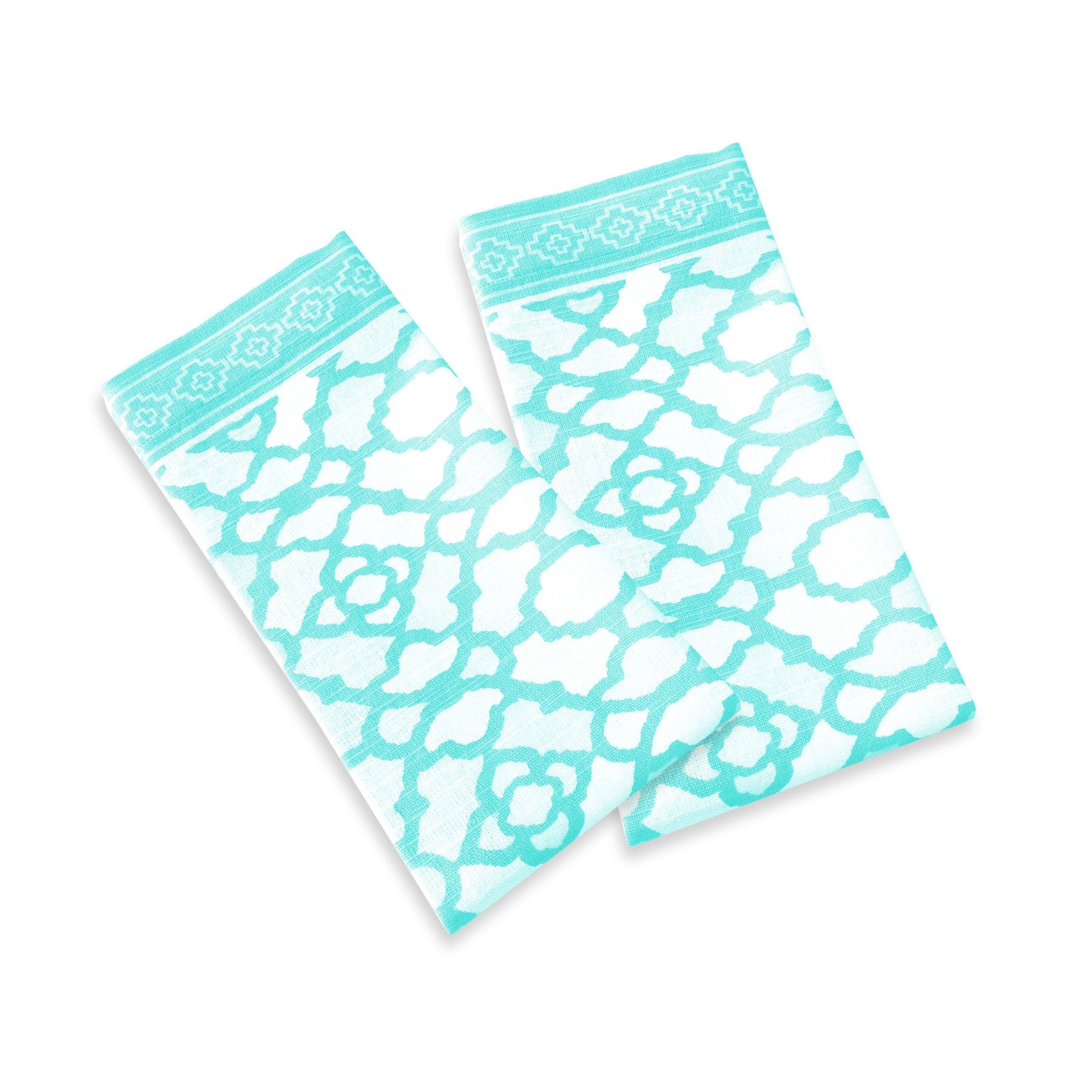 Rans Set of 2 Cotton Vintage Napkins - Paradise Blue Tristar Online