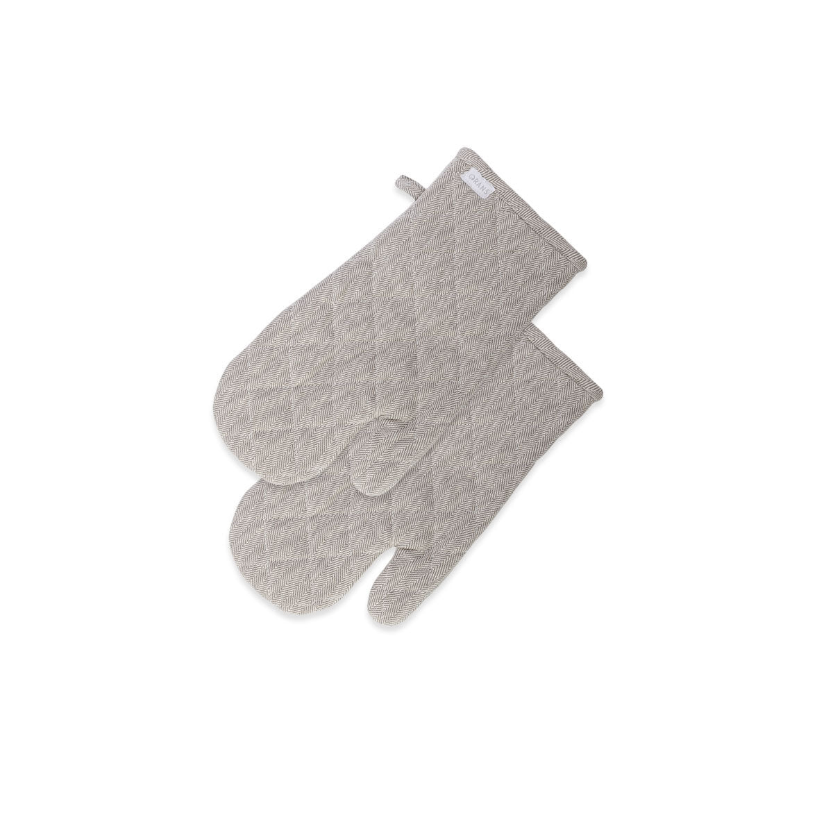 Rans Herringbone Charcoal Cotton Set of 2 Oven Gloves Tristar Online