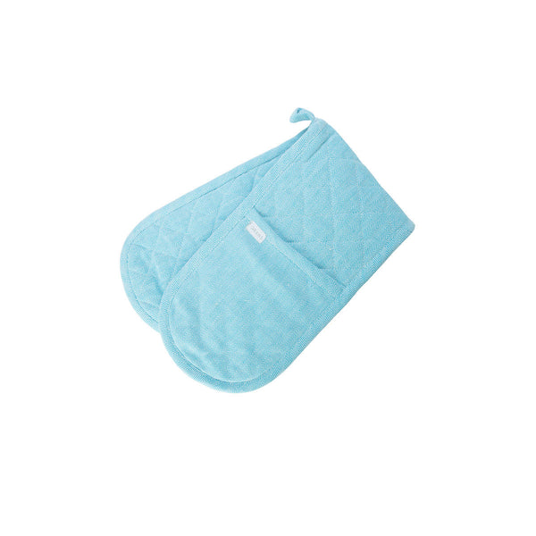 Rans Herringbone Blue Cotton Double Oven Mitt Tristar Online