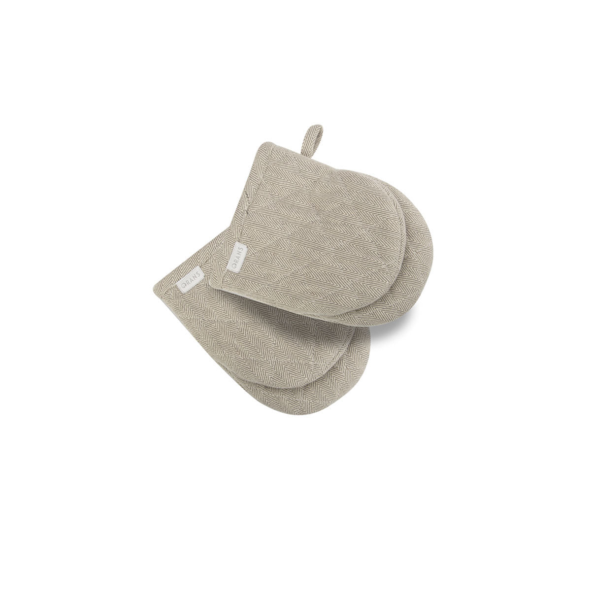 Rans Herringbone Charcoal Cotton Set of 2 Oven Mini Gloves Tristar Online