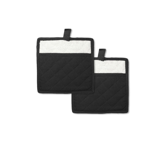 Rans Manhattan Black Cotton Set of 2 Pot Holders Tristar Online