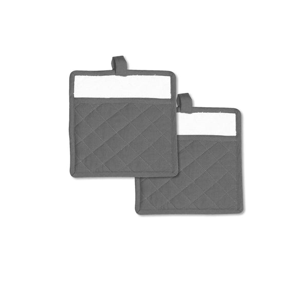 Rans Manhattan Charcoal Cotton Set of 2 Pot Holders Tristar Online