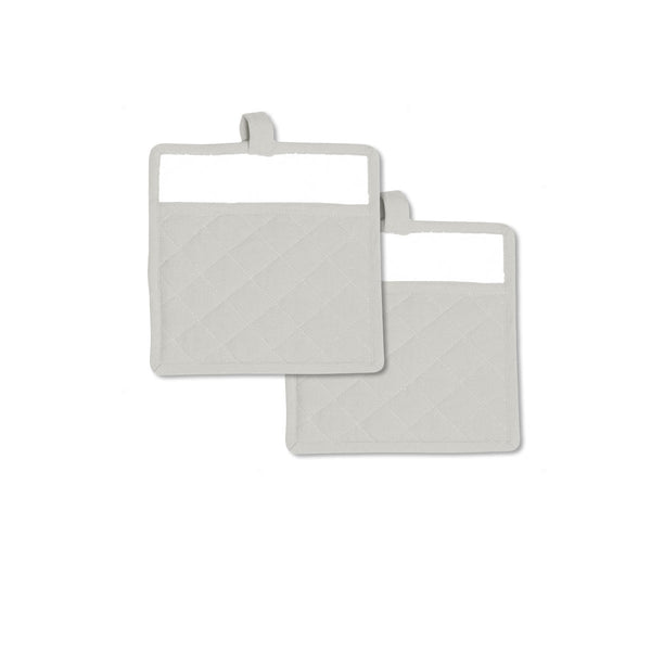 Rans Manhattan Silver Cotton Set of 2 Pot Holders Tristar Online