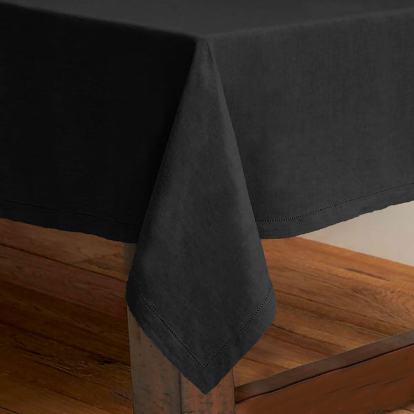 Rans Pure Cotton Hemstitch Tablecloth 150 X 230 cm - Black Tristar Online