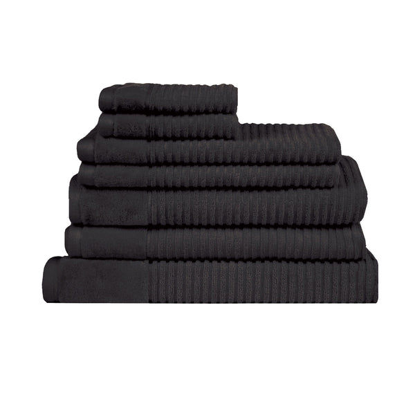 Royal Excellency 7 Piece Cotton Bath Towel Set - Black Tristar Online