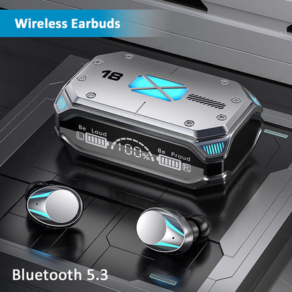 M41 TWS Bluetooth V5.3 Headphone Sports Cyberpunk Earphone HiFi Stereo LED Display Tristar Online