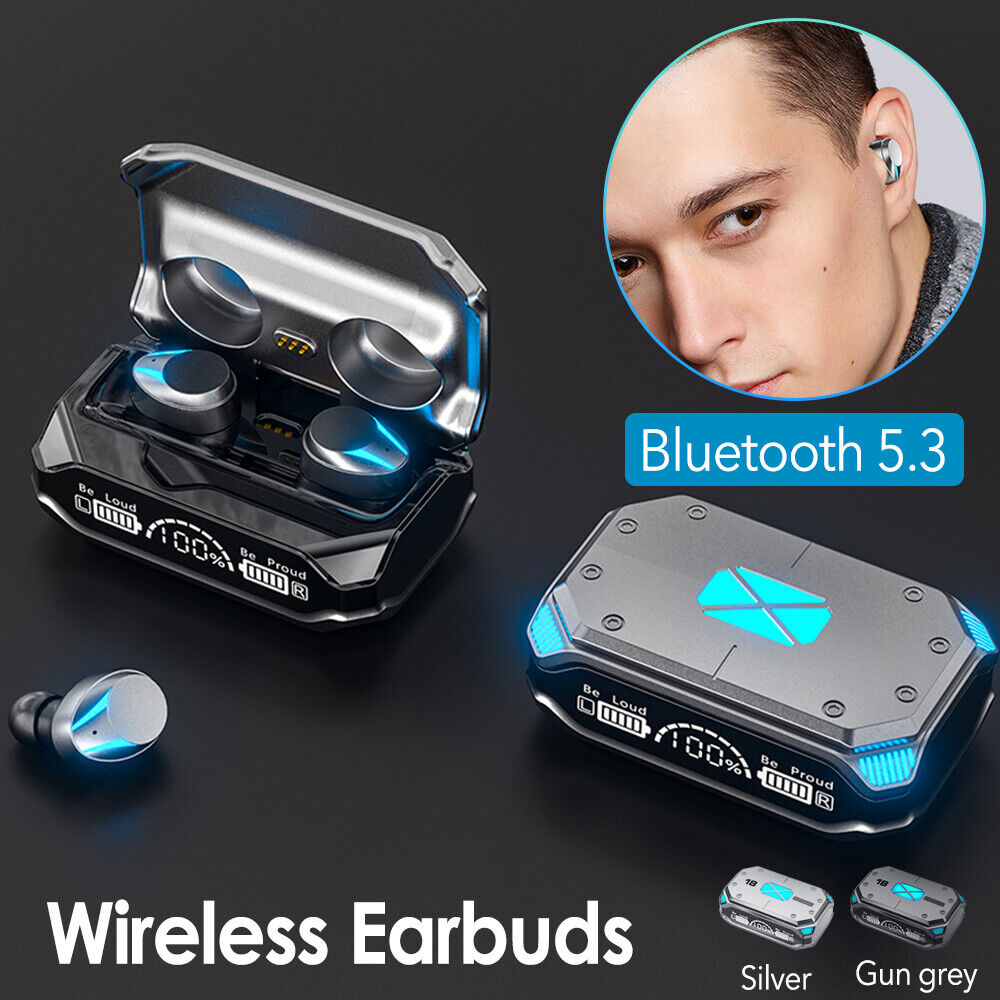 M41 TWS Bluetooth V5.3 Headphone Sports Cyberpunk Earphone HiFi Stereo LED Display Tristar Online