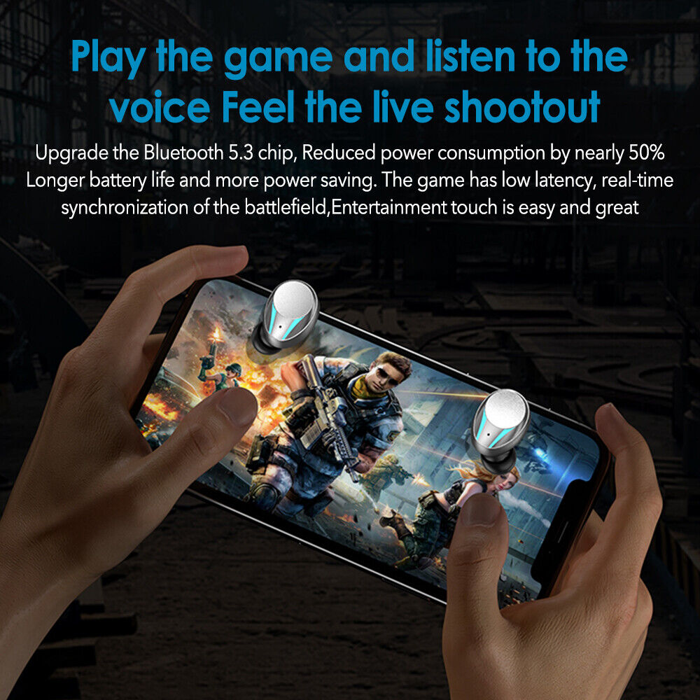 M41 TWS Bluetooth V5.3 Headphone Sports Cyberpunk Earphone HiFi Stereo LED Display Tristar Online