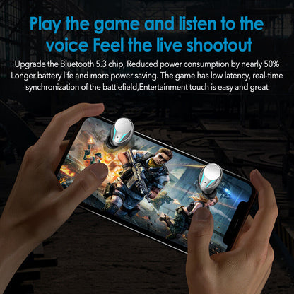M41 TWS Bluetooth V5.3 Headphone Sports Cyberpunk Earphone HiFi Stereo LED Display Tristar Online