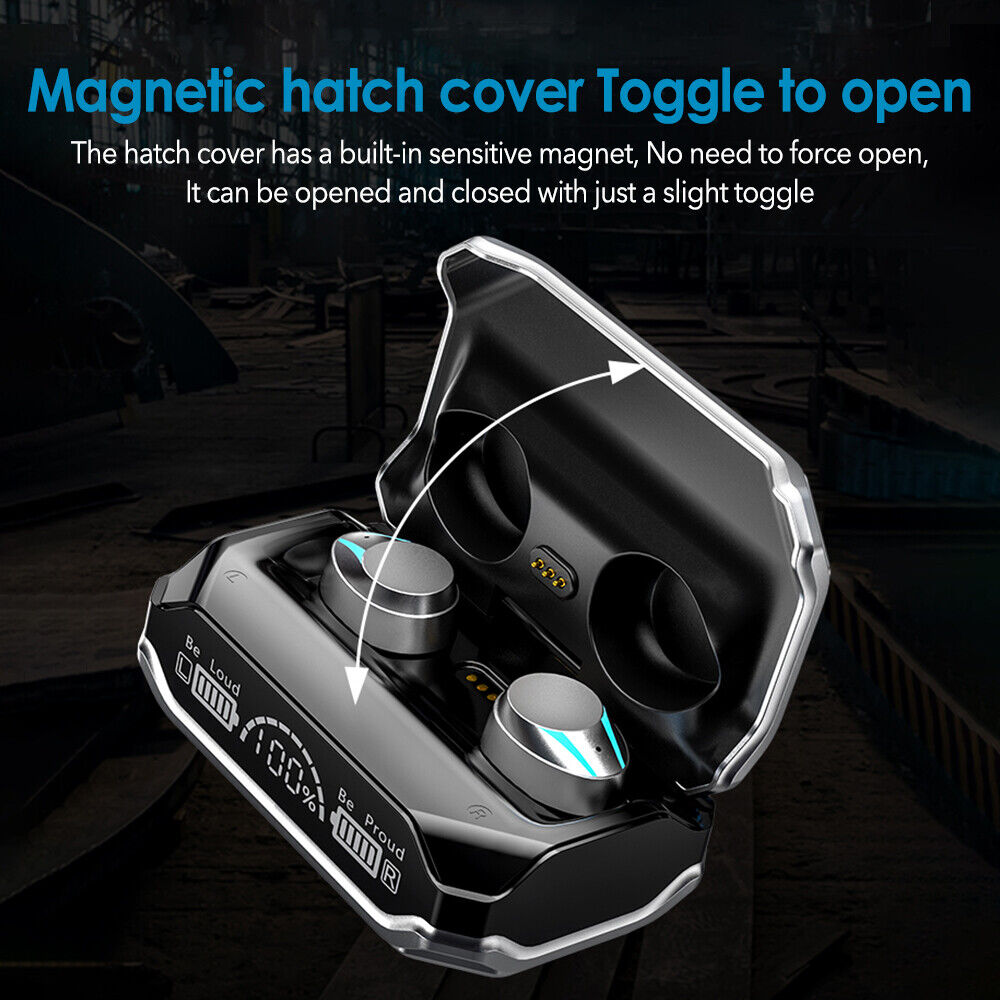 M41 TWS Bluetooth V5.3 Headphone Sports Cyberpunk Earphone HiFi Stereo LED Display Tristar Online