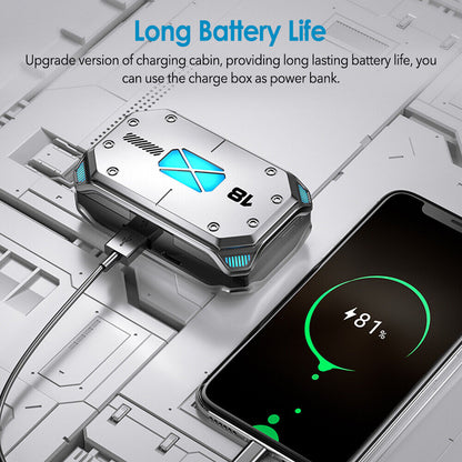 M41 TWS Bluetooth V5.3 Headphone Sports Cyberpunk Earphone HiFi Stereo LED Display Tristar Online