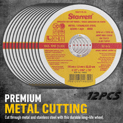12x 4.5inch 115mm Angle Grinder Cutting Discs Thin Cut Off Wheel Steel Stainless Tristar Online