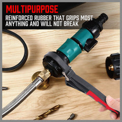 2x Rubber Strap Wrench Adjustable DIY Plumber Jars Hose Pipe Oil Filter Opener Tristar Online