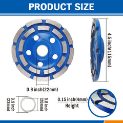 4.5inch Diamond Segment Grinding Concrete Cup Wheel Disc Granite Stone 115mm Tristar Online