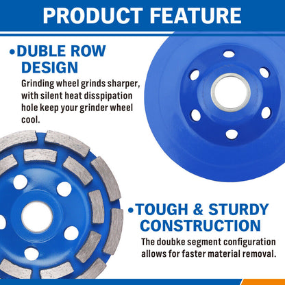 4.5inch Diamond Segment Grinding Concrete Cup Wheel Disc Granite Stone 115mm Tristar Online