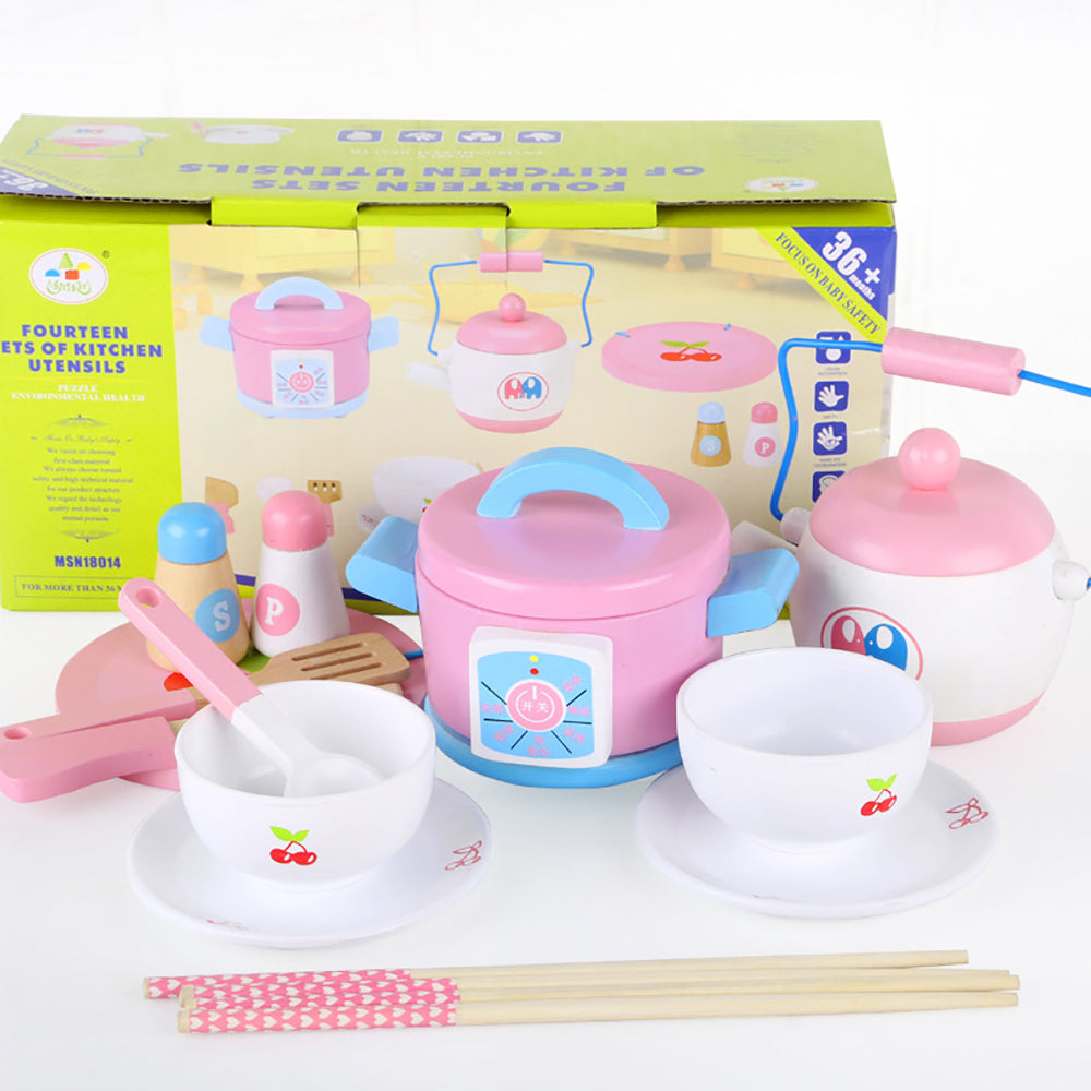 Kids Wooden Kitchen Tea Set Pretend Play Tristar Online