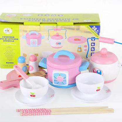 Kids Wooden Kitchen Tea Set Pretend Play Tristar Online