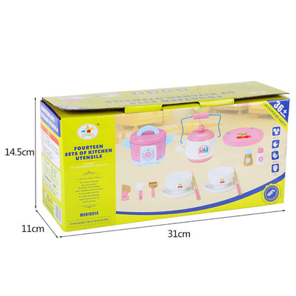 Kids Wooden Kitchen Tea Set Pretend Play Tristar Online