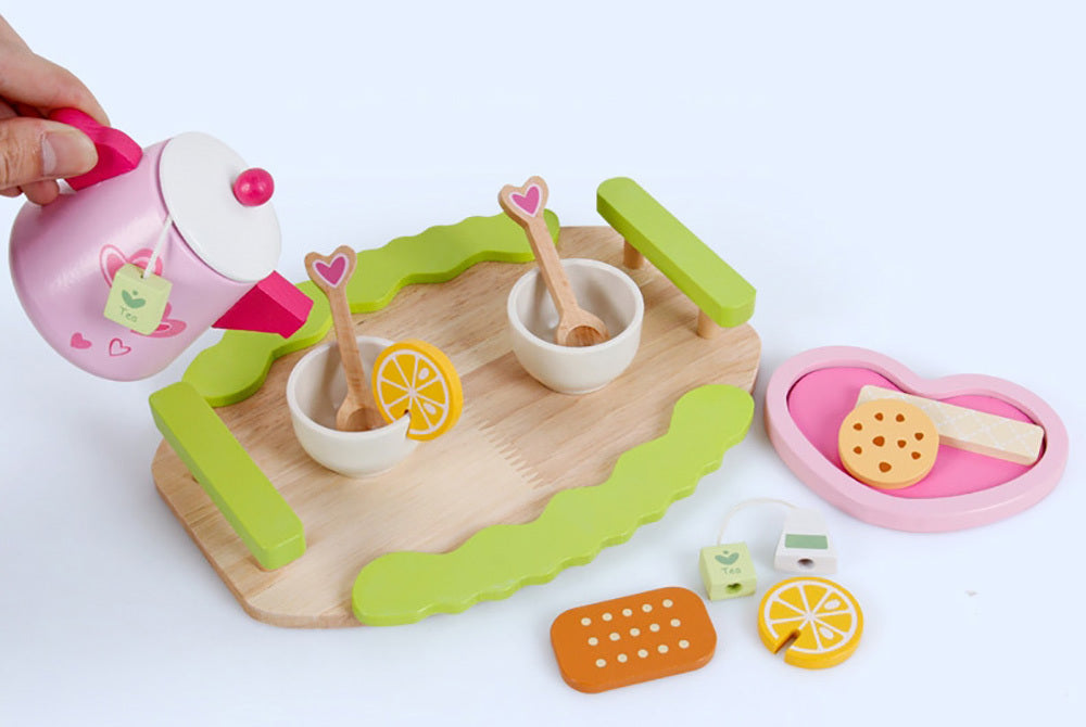 Kids Wooden Kitchen Tea Set Pretend Play Tristar Online
