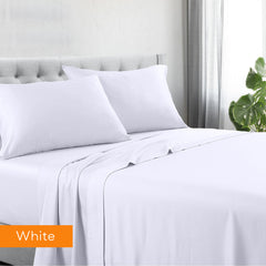 1200tc hotel quality cotton rich sheet set king single white Tristar Online