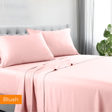 1200tc hotel quality cotton rich sheet set mega king blush Tristar Online