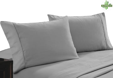 400 thread count bamboo cotton twin pack pillowcase silver Tristar Online