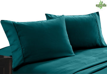 400 thread count bamboo cotton twin pack pillowcase teal Tristar Online