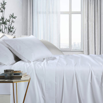 1000tc bamboo cotton sheet set queen white Tristar Online