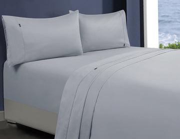 1000tc egyptian cotton 1 fitted sheet and 2 pillowcases single silver Tristar Online