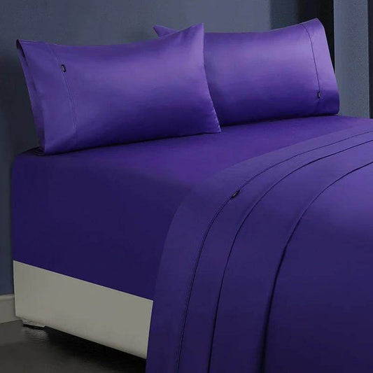 1000tc egyptian cotton sheet set 1 single violet Tristar Online