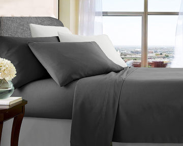 ultra soft microfibre sheet set queen charcoal Tristar Online