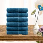 6 piece ultra light cotton hand towels in teal Tristar Online