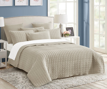 7 piece vintage stone wash comforter set queen natural Tristar Online