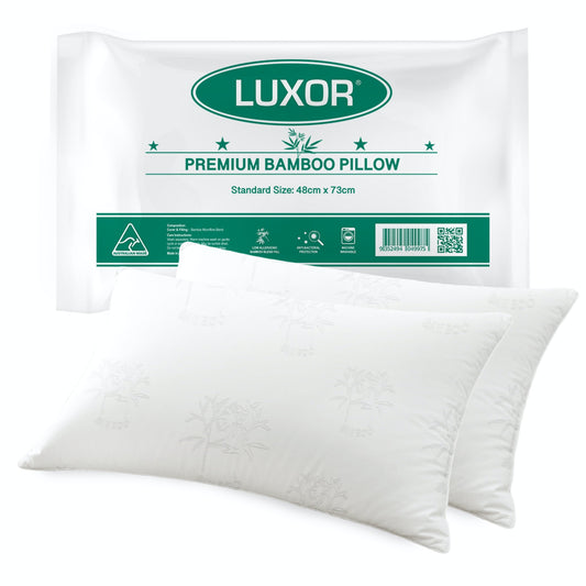 Luxor Australian Made Bamboo Cooling Pillow Standard Size Twin Pack Tristar Online