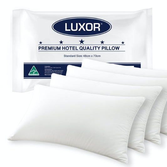 Luxor Australian Made Hotel Quality Pillow Standard Size Four Pack Tristar Online