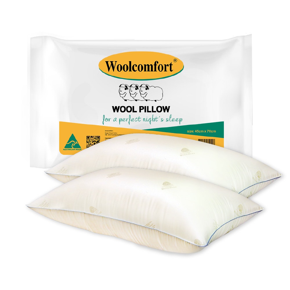 Woolcomfort Aus Made Natural Health Wool Pillow Twin Pack Tristar Online