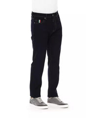 Logo Button Regular Jeans with Tricolor Insert and Contrast Stitching W34 US Men Tristar Online