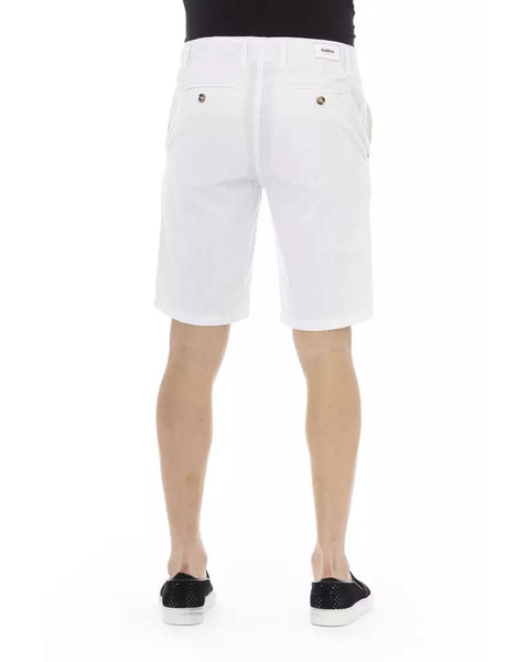 Solid Color Bermuda Shorts with Zipper and Button Closure W48 US Men Tristar Online