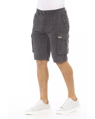 Cargo Shorts with Front Zipper and Button Closure W34 US Men Tristar Online