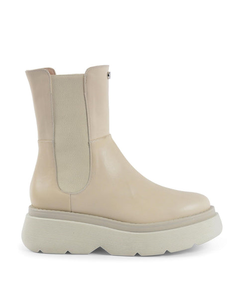 Paneled Leather Platform Ankle Boots - 37 EU Tristar Online