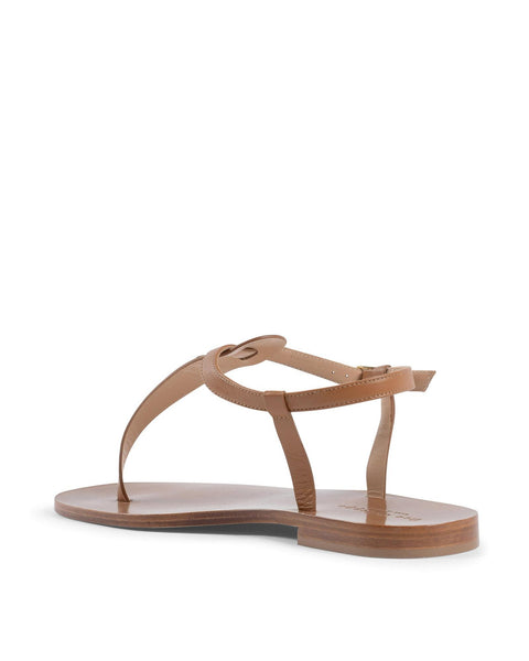 Tropical Print Leather Sandals - 35 EU Tristar Online