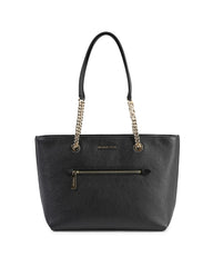 Leather Chain Tote Bag - One Size Tristar Online
