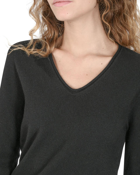Premium Italian Cashmere V-Neck Sweater - 42 EU Tristar Online