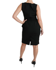 Gorgeous Authentic Dolce &amp; Gabbana Sheath Dress with Logo Details 48 IT Women Tristar Online