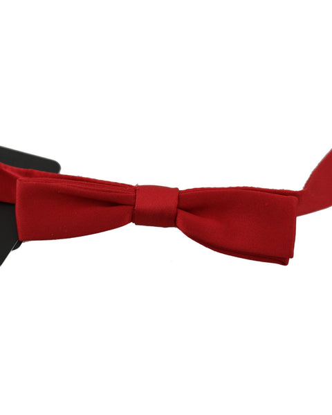 Exclusive Dolce &amp; Gabbana Red Silk Bow Tie One Size Men Tristar Online