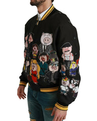 Dolce &amp; Gabbana Bomber Jacket with Multicolor Motive 48 IT Men Tristar Online