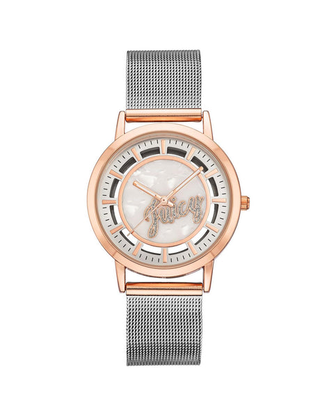 Rose Gold Bangle Watch with Rhinestone Detail One Size Women Tristar Online