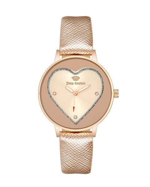 Rose Gold Rhinestone Fashion Analog Watch with Leatherette Strap One Size Women Tristar Online